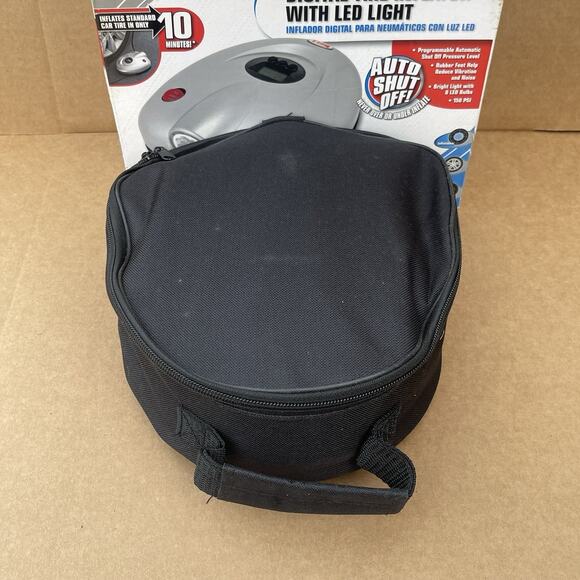 Bell Quik Aire Digital Tire Inflator with LED Light 83405-8 12 Volt 150 PSI New - Picture 8 of 11